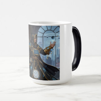 Cosmic Clockwork Mage Fantasy Sci-Fi Art Magisk Mugg
