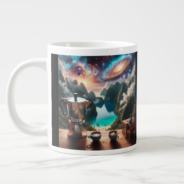 Cosmic Coffee Morning Jumbo Mugg (Vänster)