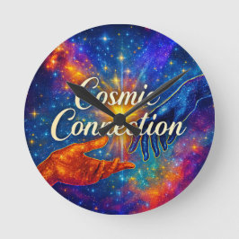 🪐 Cosmic Connection Decorative Clock Rund Klocka