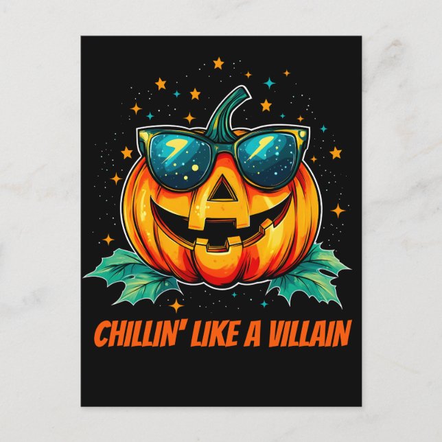 Cosmic Cool Jack-O-Rymden Meddelande Vykort (Framsida)