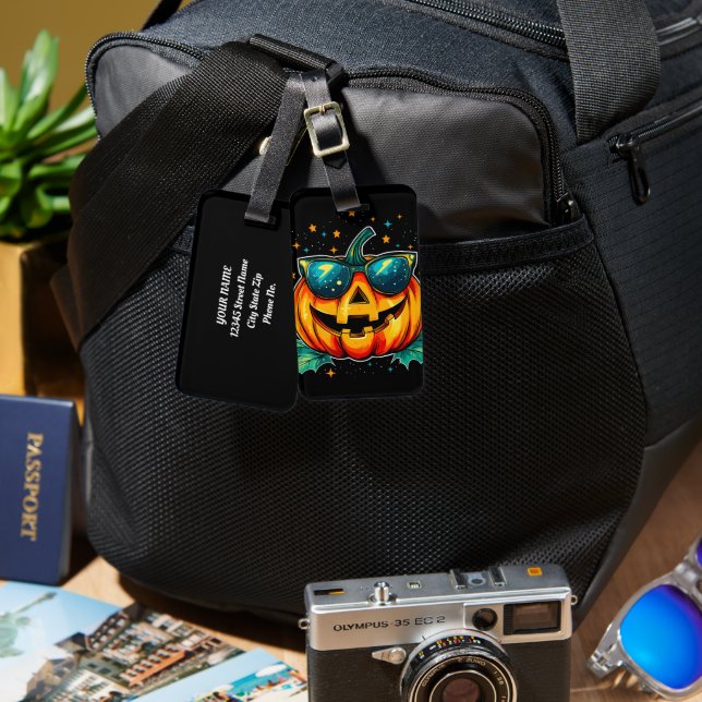 Cosmic Coola Jack-O-Space Bagagebricka (Fram & Baksida)