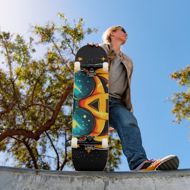 Cosmic Coola Jack-O-Space Mini Skateboard Bräda 18,5 Cm (Utomhus 1)