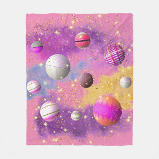 Cosmic Cotton Candy Galaxy Fleecefilt