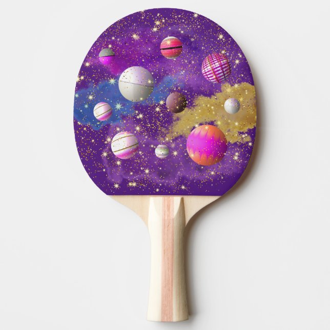 Cosmic Cotton Candy Galaxy Pingisracket (Framsidan)
