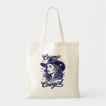 Cosmic Cowgirl Tote Bag | Western rymdestetik