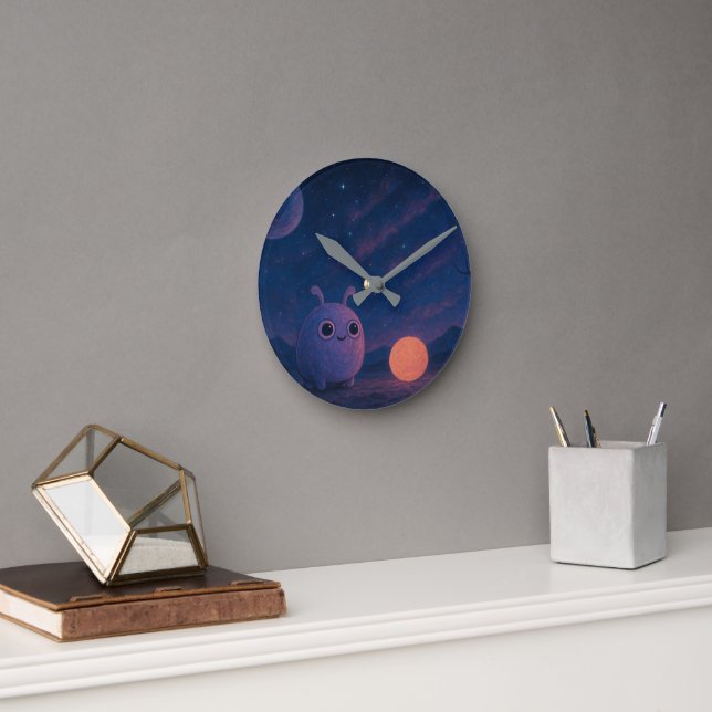 Cosmic Cutie Wall Clock Rund Klocka (Kontor)