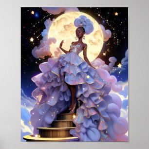 Cosmic Dam African American Fantasy Art Poster