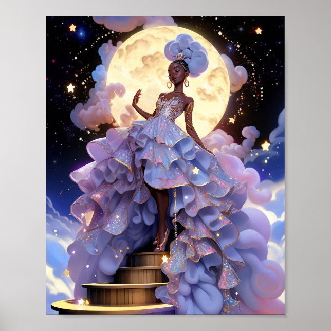 Cosmic Dam African American Fantasy Art Poster (Framsidan)