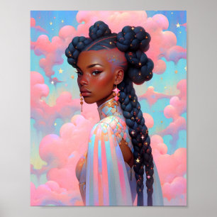 Cosmic Dam African American Fantasy Art Poster