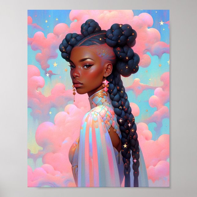 Cosmic Dam African American Fantasy Art Poster (Framsidan)