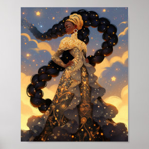 Cosmic Dam African American Fantasy Art Poster