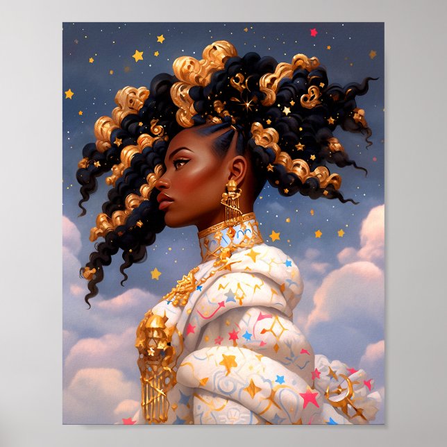 Cosmic Dam African American Fantasy Art Poster (Framsidan)