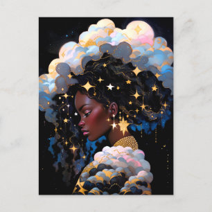 Cosmic Dam African American Fantasy Art Vykort