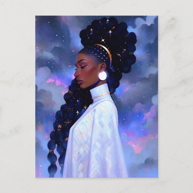 Cosmic Dam African American Fantasy Art Vykort (Framsida)