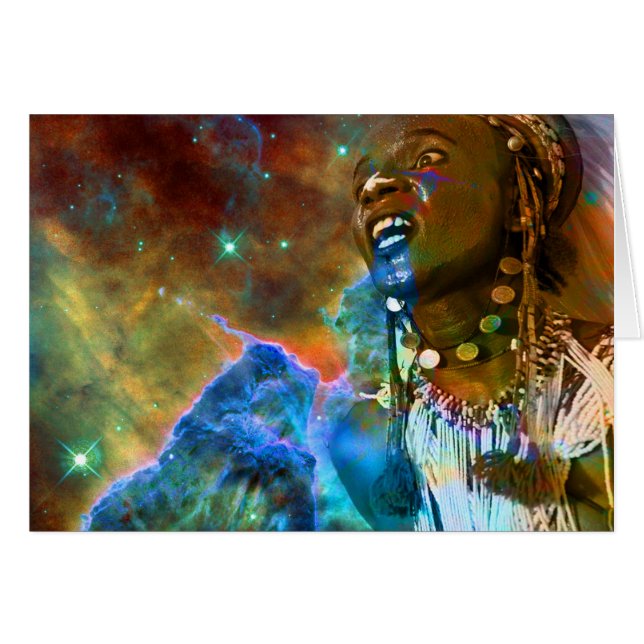 Cosmic Dance Hälsningskort (Framsidan Horizontal)