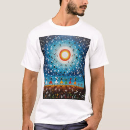 Cosmic Dance - Surreal Warli Ligcape T Shirt