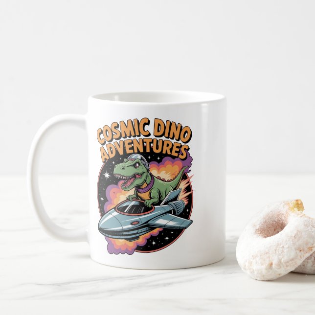 Cosmic Dino Äventyr Kaffemugg (Med munk)
