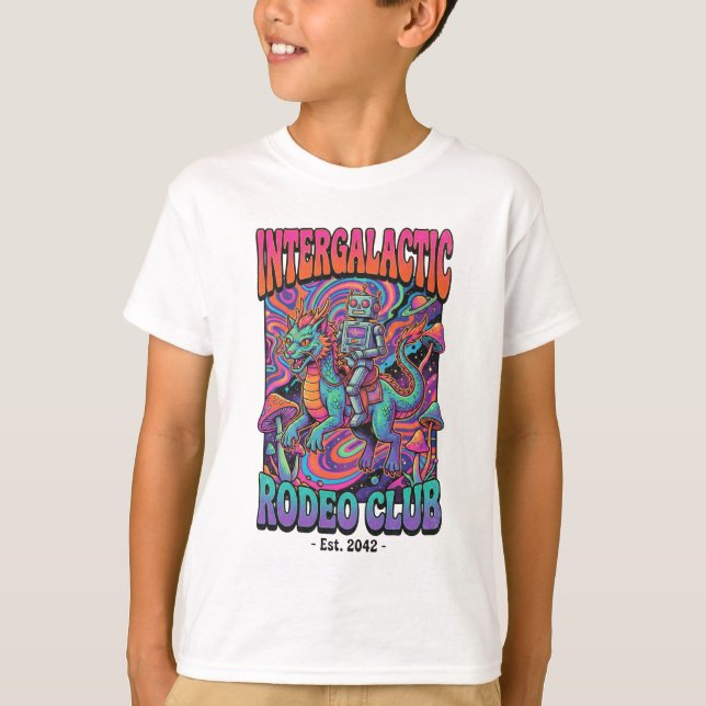 Cosmic Dragon Rider T Shirt (Framsida)