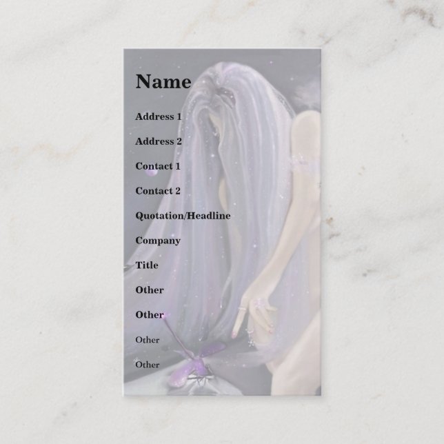 Cosmic Dragonfly Visitkort (Framsida)