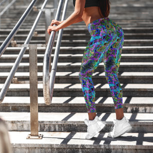 Cosmic Dream Grunge Bläck Leggings - Roligt