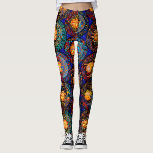 Cosmic Dream Leggings: Sol och Måne Leggings