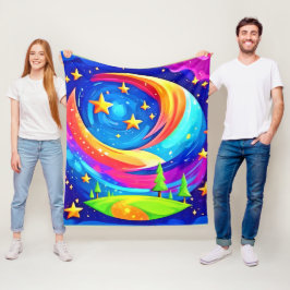 Cosmic Dreamscape: A Celestial Adventure Fleecefilt