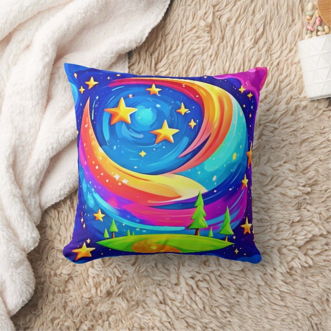 Cosmic Dreamscape: A Celestial Adventure Kudde (Filt)