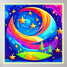 Cosmic Dreamscape: A Celestial Adventure Poster