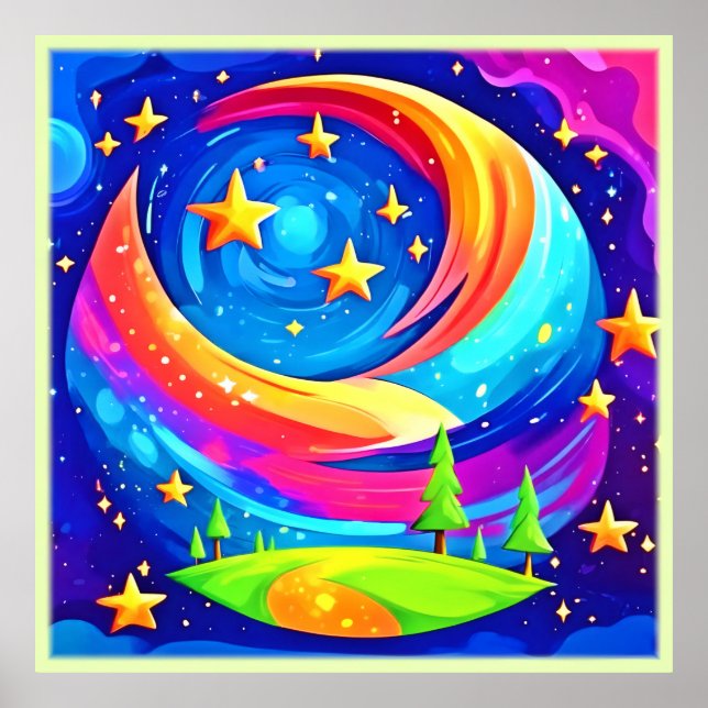 Cosmic Dreamscape: A Celestial Adventure Poster (Framsidan)