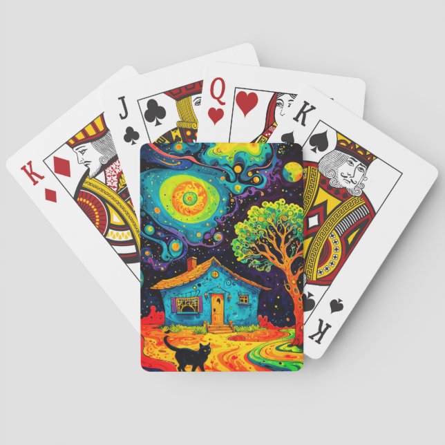 "Cosmic Dreamscape: Mystical Night" Casinokort (Baksidan)