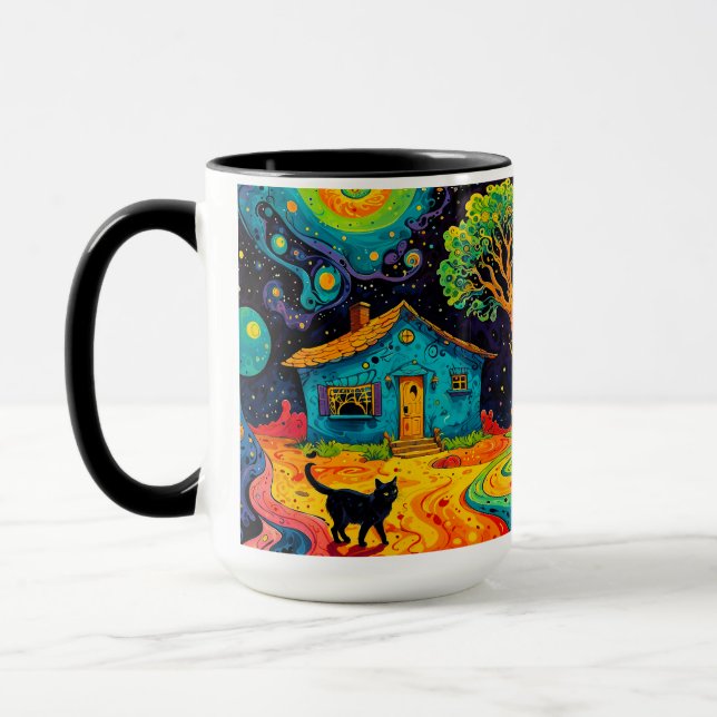 "Cosmic Dreamscape: Mystical Night" Mugg (Vänster)