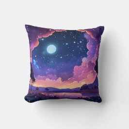 Cosmic Dreamscape Starry Night Kudde