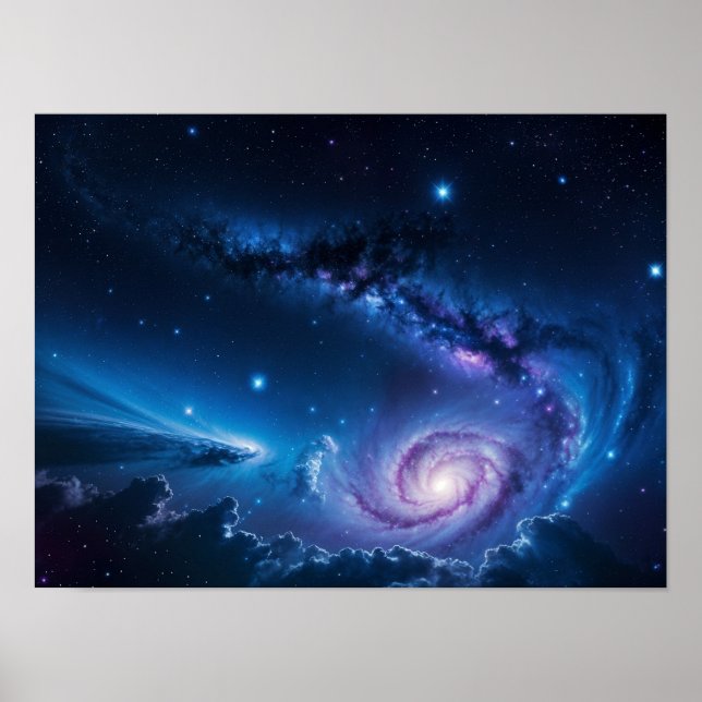 Cosmic Dreamscape: Stars och Nebulae Poster (Framsidan)