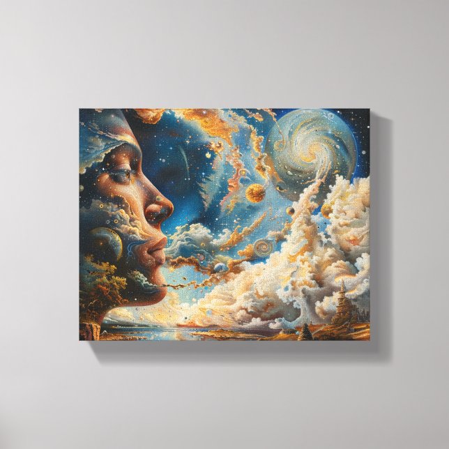 Cosmic Dreamscape Surreal Wall Art Canvastryck (Framsida)