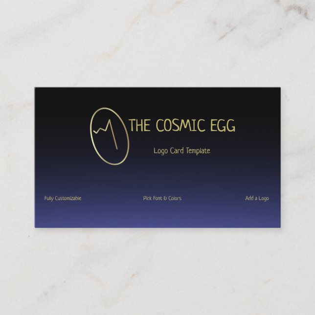 Cosmic Egg Geoglyf Logo Visitkort (Framsida)