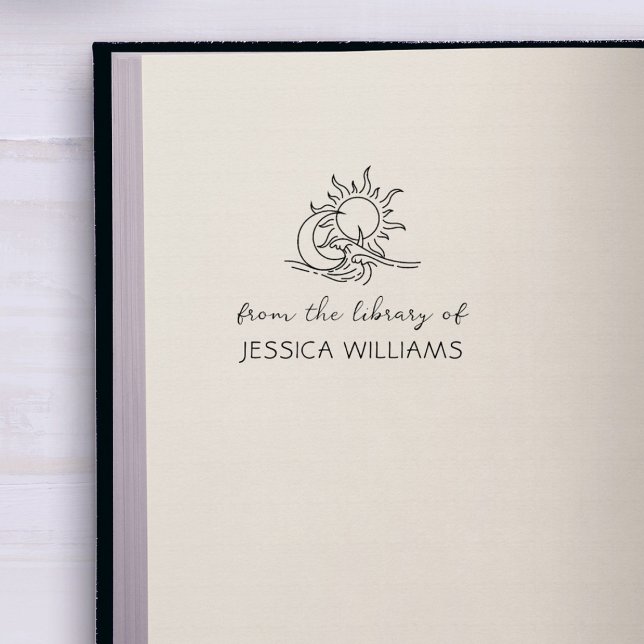 Cosmic Elements Handwritten Custom Library Book Stämpel (Skapare uppladdad)