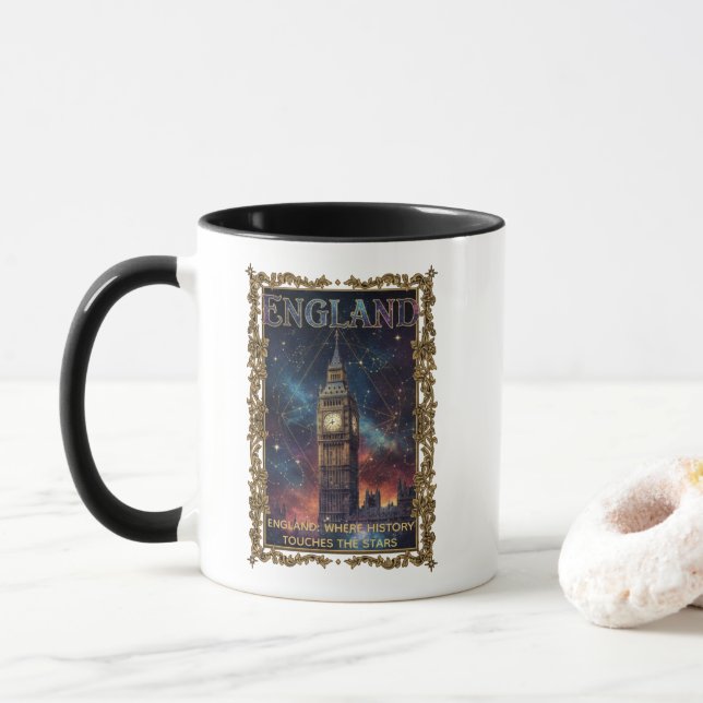 Cosmic England Big Ben Celestial Art Mugg (Med munk)