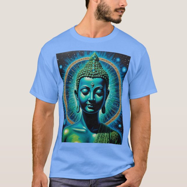 Cosmic Enlightenment Buddha Art Shirt T (Framsida)