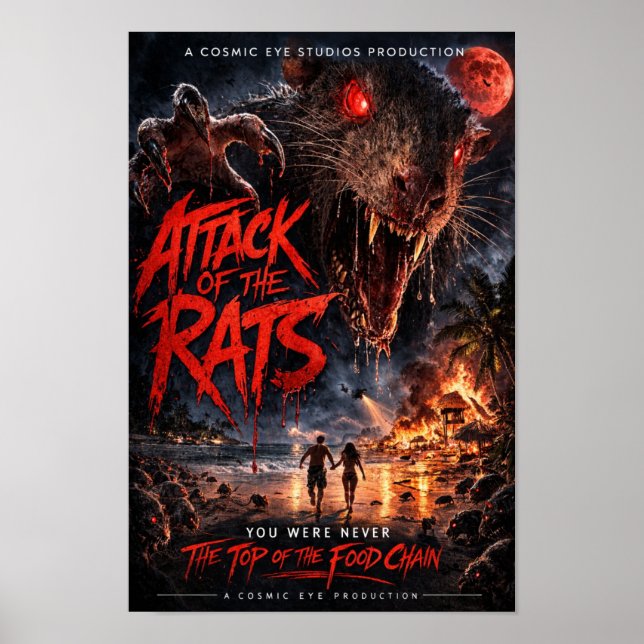 Cosmic Eye – Beach Apocalypse Horror Poster (Framsidan)