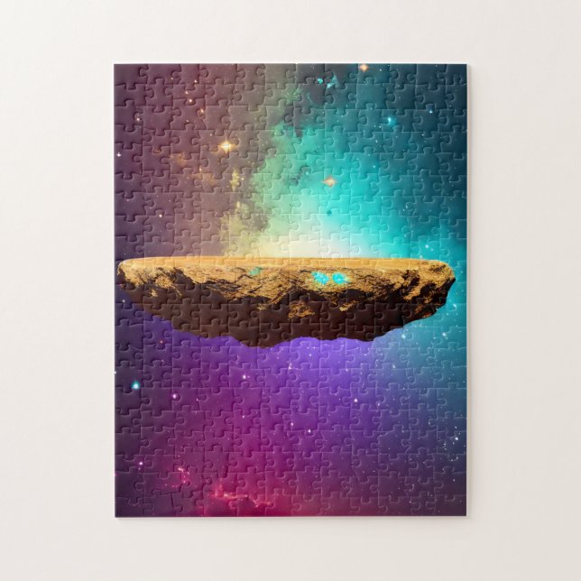 Cosmic Fantastisk Galaxy Flytande Asteroidplatå Pussel (Vertikal)