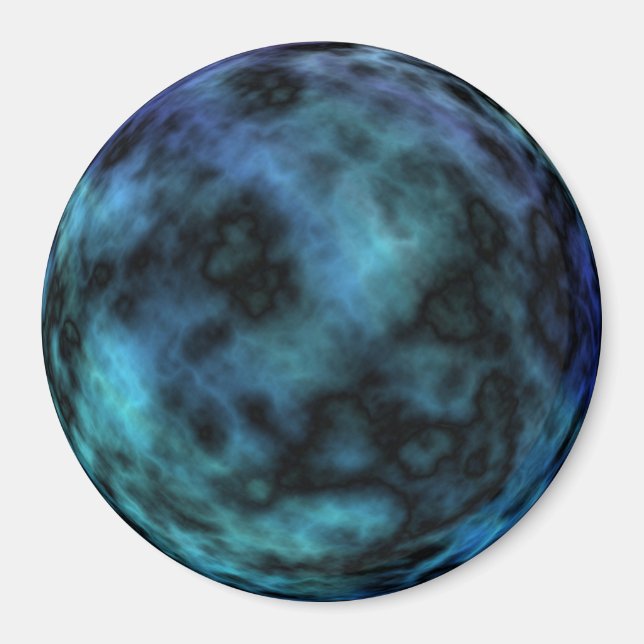 Cosmic Faux Blue Marble Magnet (Framsidan)