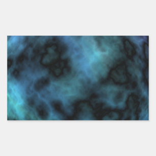 Cosmic Faux Blue Marble Rektangulärt Klistermärke