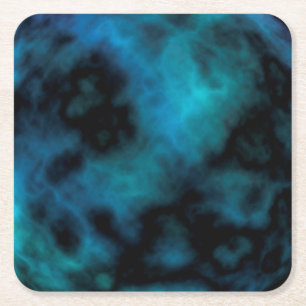 Cosmic Faux Blue Marble Underlägg Papper Kvadrat