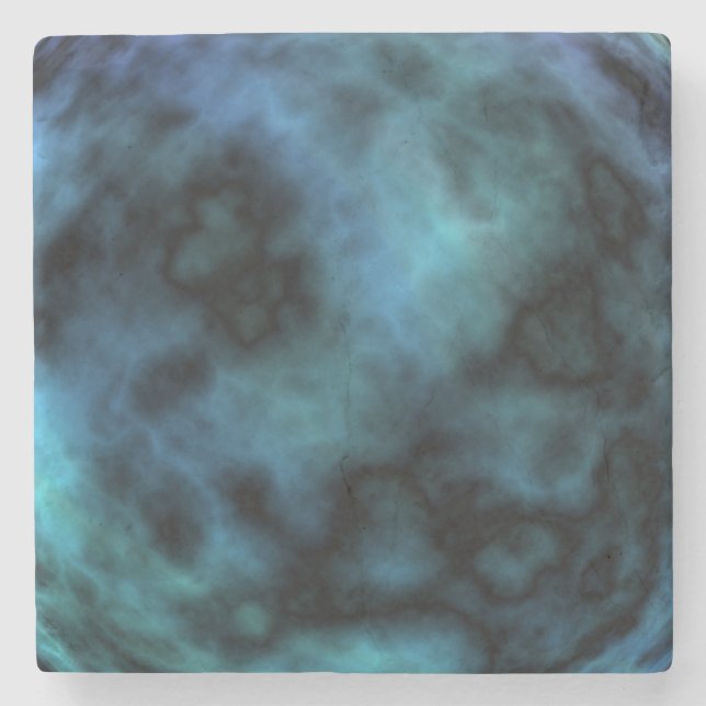 Cosmic Faux Blue Marble Underlägg Sten (Framsidan)