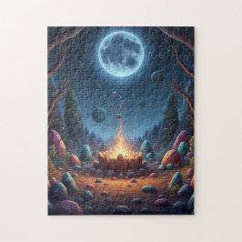 Cosmic Fire Magic Night Campfire Puzzle - Fantasy  Pussel