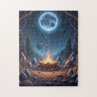 Cosmic Fire Magic Night Campfire Puzzle - Fantasy  Pussel