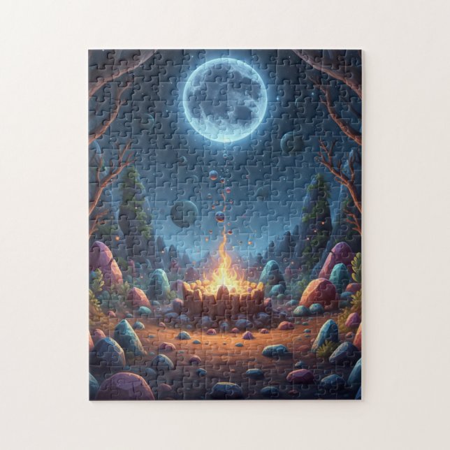 Cosmic Fire Magic Night Campfire Puzzle - Fantasy  Pussel (Vertikal)