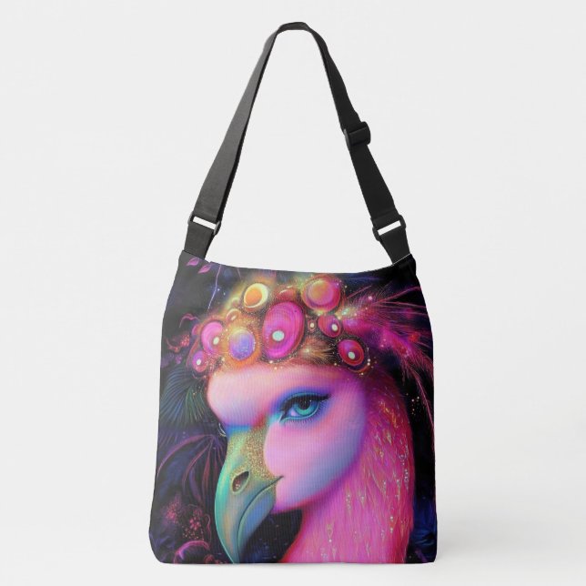 Cosmic Flamingo Queen Axelväska (Framsida)