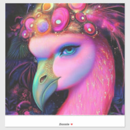 Cosmic Flamingo Queen Klistermärken