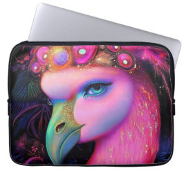 Cosmic Flamingo Queen Laptop Fodral